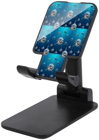 Desktop Foldable Shark Smartphone Stand | Height Angle Adjustable, Cell Phone Holder, with Anti Slip Base, Travel Office