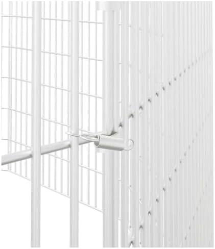 Galvanized Iron Animal Enclosure 12-Panel DIY Exercise Playpen for Small Pets 21.3x31.5 Inch
