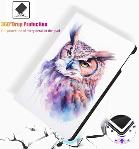 for Microsoft Surface Pro X/Pro X Plus-13 2019/2020/2021/2024 Tablet Case,Auto Wake/Sleep,Adjustable Stand Protective Cover - Owl