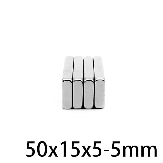 1/2/5/10/20PCS 50x15x5-5mm Long Strip Block Neodymium Holes 5mm Countersunk Quadrate Permanent NdFeB 50 * 15 * 5-5 m Magnets(2PCS)