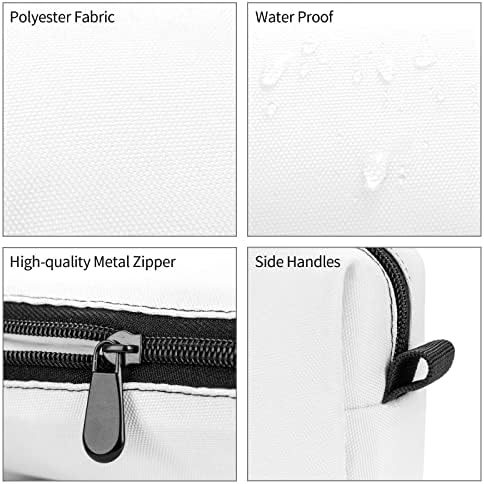 Moon Small Makeup Bag, 600D Oxford Cosmetic Pouch for Women | Moon Cosmetic Bag and Toiletry Pouch with Double-Sided Print and Foam Padding for Women, Travel, Gym, Weekend and Daily Use