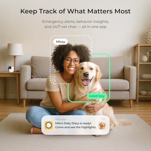 Petcube Cam 360 – Wi-Fi Pan-Tilt Pet Security Camera with App