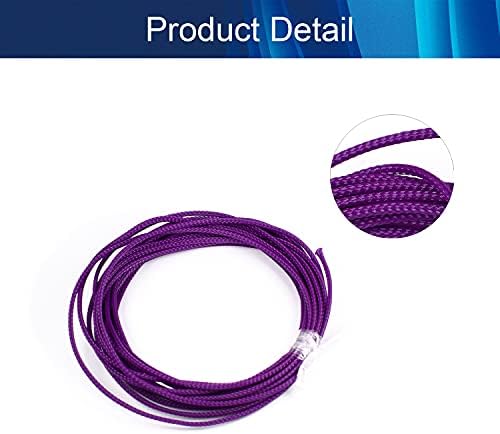 Jutagoss PET Expandable Braided Cable Sleeve, 16.4ft - 1/8 inch Purple Cable Management Sleeve, Wire Loom Tube Cord Protector for USB Cable, Power Cord, Audio Video and More, 1Pc