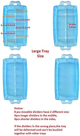 Kamay's Large 3 Tier Stackable Adjustable Compartment Slot Bead Craft Jewellery Tool Storage Organiser,Snap-lock Tray Container with 30 Compartments Pink