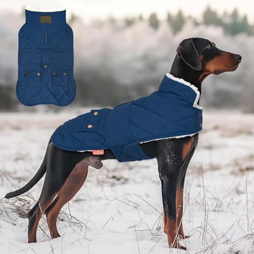 KYEESE Waterproof & Windproof Dog Coat for Medium Large Dogs Puffer Jacket