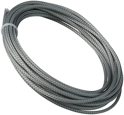 Jutagoss PET Expandable Braided Cable Sleeve, 16.4ft - 1/4 inch Gray Cable Management Sleeve, Wire Loom Tube Cord Protector for USB Cable, Power Cord, Audio Video and More, 1Pc