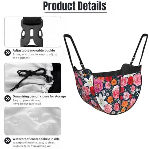 Floral Explosion Car Seat Organizer-Backseat Storage Bag for Travel | Waterproof Durable. Holds Snacks Gear Essentials. Fits Most Cars.