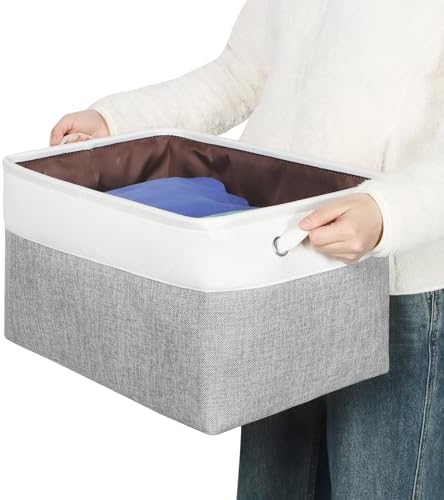 Fabric Storage Bins for Shelves, Rectangle Storage Basket, 3 Pack