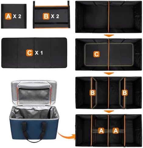 GDNasist Car Trunk Organizer and Storage for Car, SUV & Sedan, Extra Large