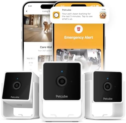 Petcube Cam (3-Pack) – Wi-Fi Pet & Security Camera with App