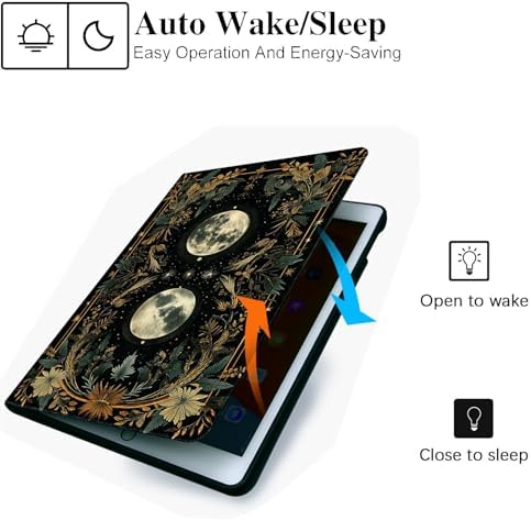 for Microsoft Surface Pro 11/10/9-13" 2024/2022 Tablet Case,Auto Wake/Sleep,Adjustable Stand Protective Cover - Moon Floral