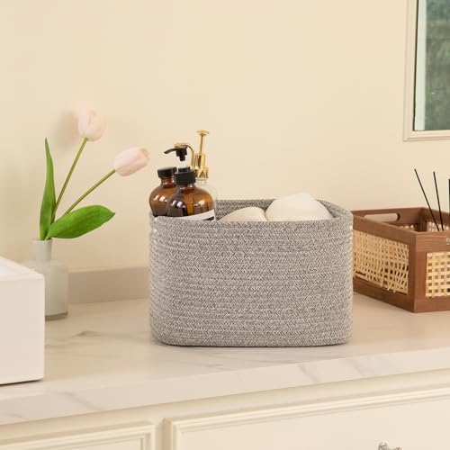 OIAHOMY 4 Pack Storage Baskets for Organizing 24L Cube Storage Bins Grey