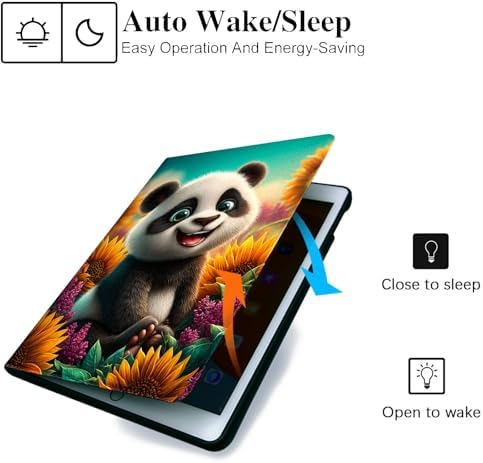 for Samsung Galaxy Tab A 8.0 2017 Model T380/T385 Tablet Case,Auto Wake/Sleep,Adjustable Stand Protective Cover - Sunflower Butterfly Art