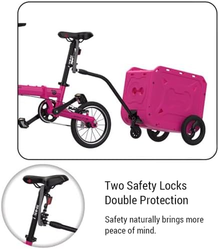 Generic Pet Carrier Trailer, Jungle Folding Cart with Wheels for Camping, Multifunctional Storage Box for Kids