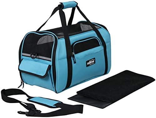 EliteField Soft-Sided Pet Carrier for Cats & Small Dogs (3-Year Warranty) | Airline Approved, Removable Bed & Cover, Built-In Leash, Luggage Sleeve, Seat Belt Loop, Waterproof, Durable, Foldable