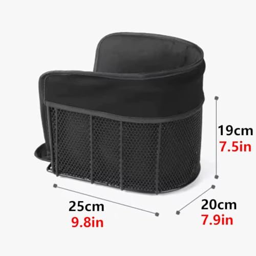 Scratch-Free Rubber Wrap Pet Bike Basket, Padded PU Lining for Small Dogs | Built-in Anti-escape Safety Hook, Stable Anti-slip Rubber Mount Pad(Upgraded)
