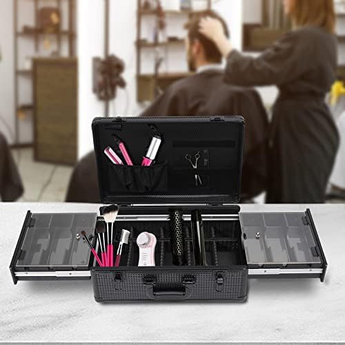 Professional Barber Case,Detachable Hairdressing Tool,Versatile Salon Hair Styling Tools Organizer,Travel Makeup Suitcase,Portable Beauty Storage Box for Hair Stylist Pet Groomer