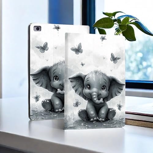 for Microsoft Surface Pro 11/10/9-13" 2024/2022 Tablet Case,Auto Wake/Sleep,Adjustable Stand Protective Cover - Cute Elephant
