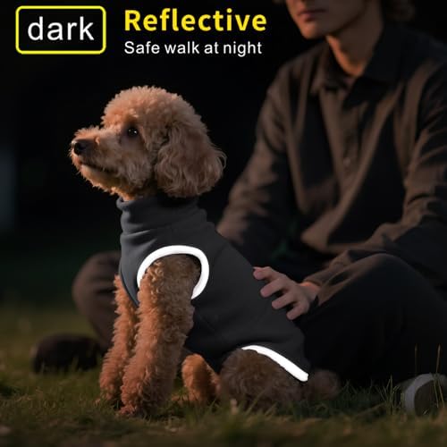 Idepet Dog Fleece Sweater,Soft Puppy Sweatshirt Warm Winter Shirt