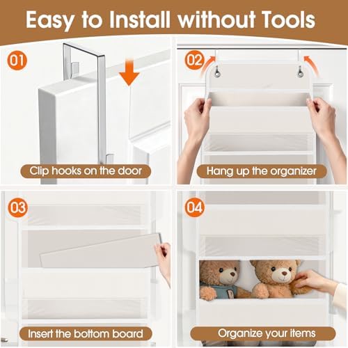 Over The Door Organizer Storage behind Door Hanging Organizer for Nursery