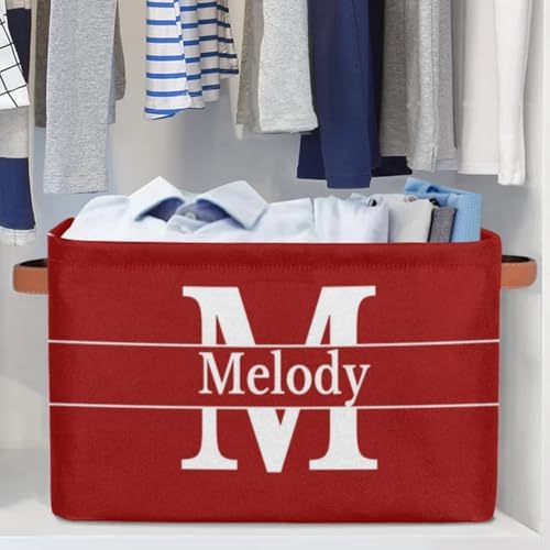 Custom Storage Baskets Name Letter Red Storage Bins Basket Boxes