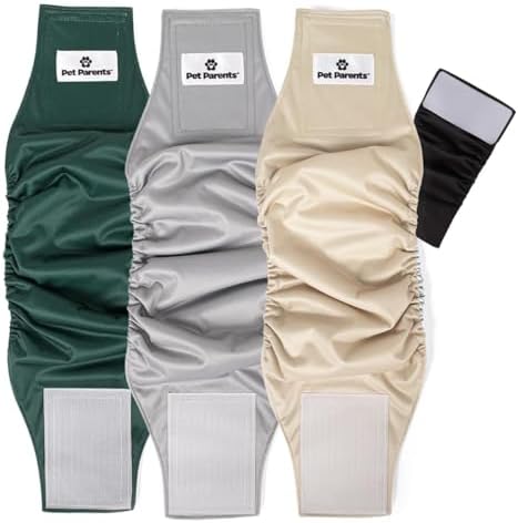 Pet Parents® Washable Belly Bands for Male Dogs (3pack) + Extendrs® of Durable Dog Diapers Male, Premium Male Dog Diapers & Dog Wraps (X-Small, Spruce)