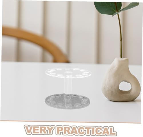 PET Nail Art Pen Holder Stand for Uv Gel Brushes | Work Desk Use, Portable Organizer, Keeps Tools Neat, Heart Shape Crystal Style