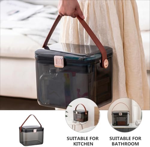 Toddmomy Large Dual Layer Medicine Box Organizer with Safety Lock