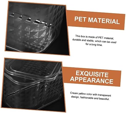 COHEALI Clear Book Organizer Storage Container with Lid Transparent Pet Bookshelf Storage Box for Home Office Bathroom for Toys Makeup Snacks and More