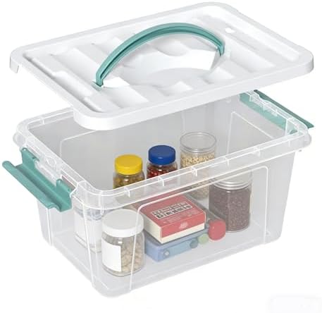 Zopnny 7-Quart Storage Bins with Lids, Stackable Plastic Totes, 6-Pack