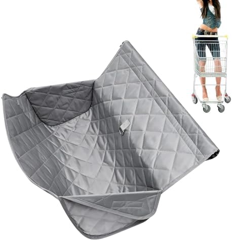 Waterproof Cart Cover, Foldable Dog Shopping Cart Protector, 120x60cm Seat Liner with Soft Padding, Washable Fabric Pet Barrier, Grocery Accessory with Secure Fit, Animal Travel Gear for Public Use