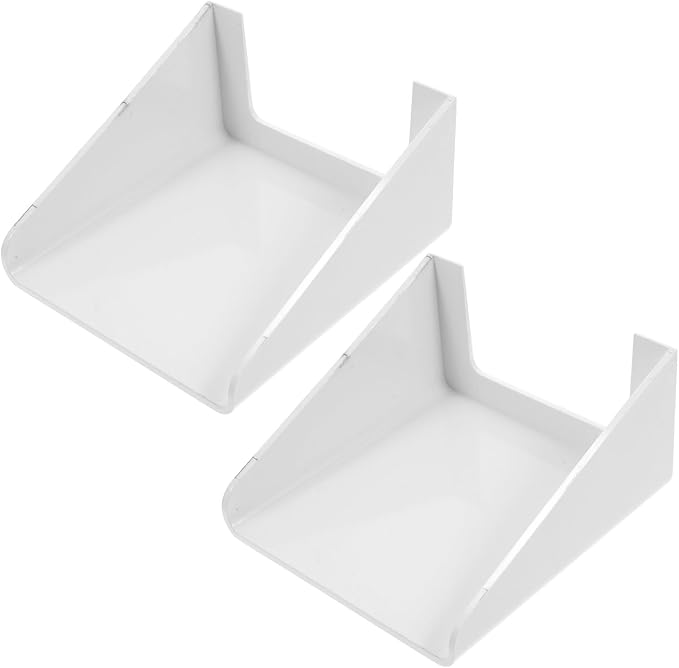 UKCOCO Camera and Router Wall Shelf Floating Bracket 2pcs White Plastic Adhesive Wall-Mounted Organizer for Monitor Holder Indoor Use