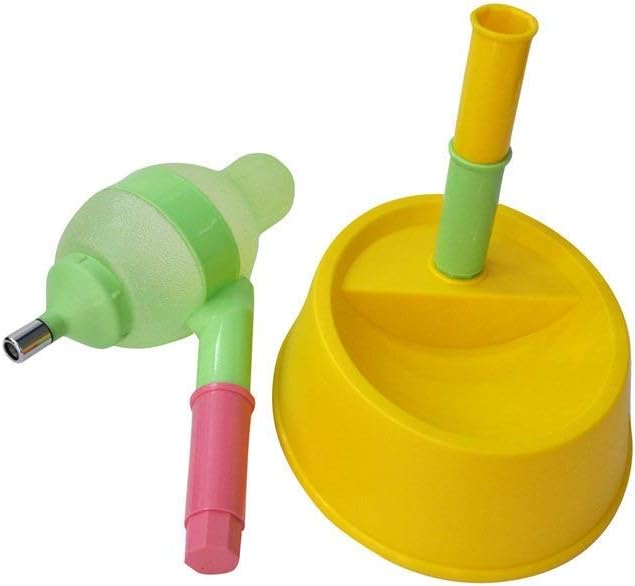 DELIFUR Pet Standing Water Dispenser Adjustable Cat Dog Drinking Water Dispenser Bowl with Detachable Pole Automatically Feeding Water (Yellow)