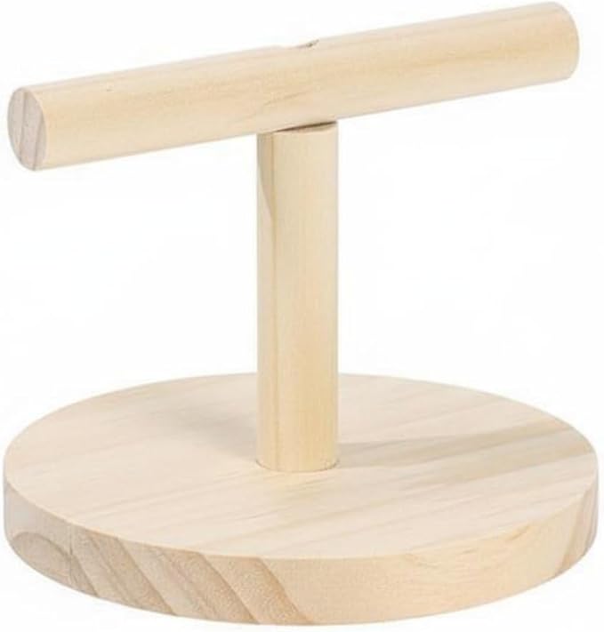 Avian Weighing Device Digital Parrot Perch Pet Accessory Tare Capability Suitable for Home Care of Pet Birds, Wooden T Stand