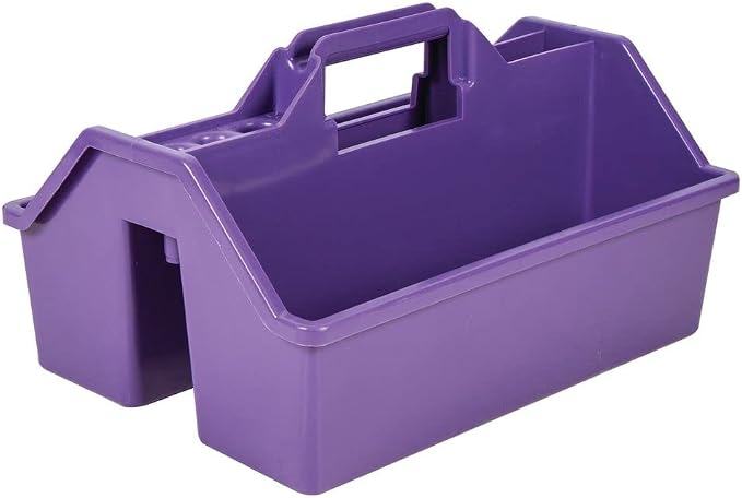 Dura-Tech Gold Tote-All Grooming Box | Essential for Horse Grooming | Ample Storage | Durable & Weather Resistant | Designed for Convenience | Perfect for Shows & Pros | Color Purple