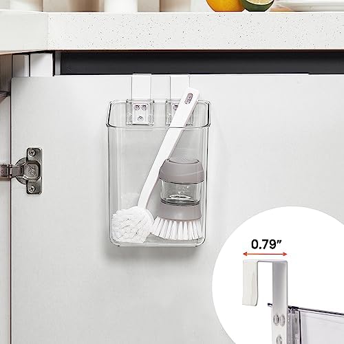 vacane Office Hanging Organizer, Clear Hanging Baskets for Organizing Over the Cabinet Organizer Holder for Kitchen, Pantry, Bathroom-Hang Outside or Inside Door-XL
