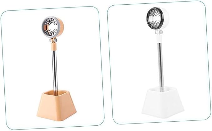 Mikikit Pet Hair Dryer Stand with Rotation and Material Hands Hair Dryer Holder for Easy Pet Drying White Color with Carton Packaging