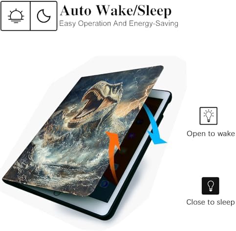 for Microsoft Surface Pro 8-13" 2021 Tablet Case,Auto Wake/Sleep,Adjustable Stand Protective Cover - Dinosaur