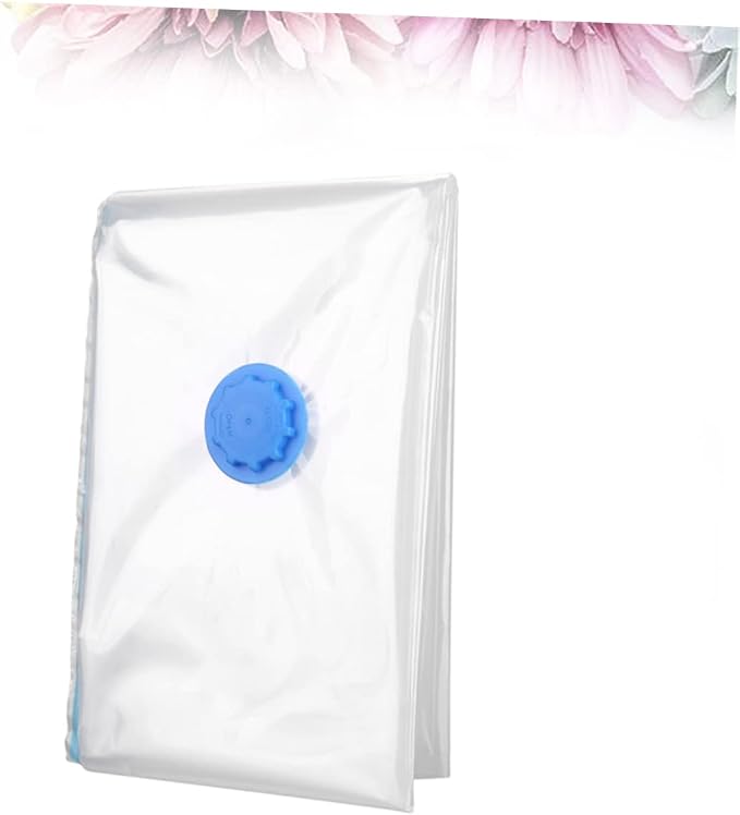 Vacuum Storage Bag for Duvets and Clothes, 80x120cm White | PET and PE Materials, Foldable Organizer for Room Storage, Vacuum Compression, Space Saving for Home Use