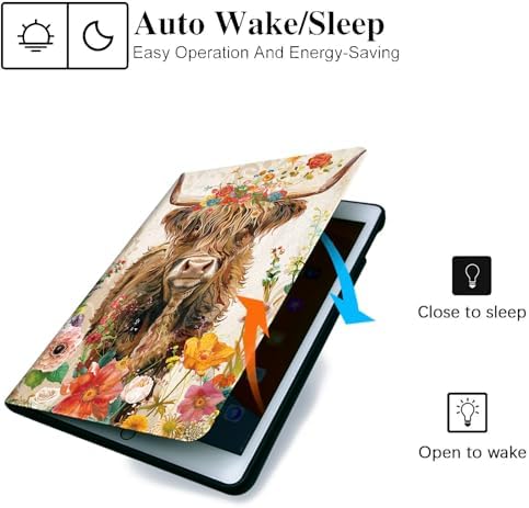 for Samsung Galaxy Tab A7 Lite 2021 Model T220/T225/T227 Tablet Case,Auto Wake/Sleep,Adjustable Stand Protective Cover - Plum Blossom