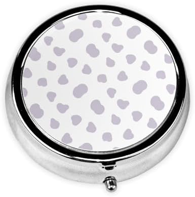 Mini Pill Box, Portable Round Organizer for Daily Vitamins, Travel Pill Case Pocket Purse Use, Waterproof Design for Men Women, Cute Cartoon Pandas