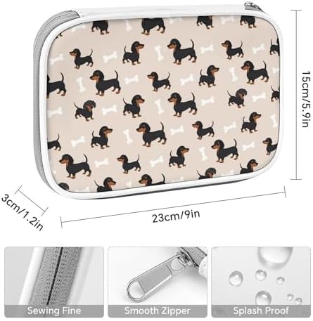 Simple Thin Pencil Case Waterproof And Portable Unisex Perfect Organizer Box Wiener Dog Doxie Dachshund Weiner Dog Pet Dogs