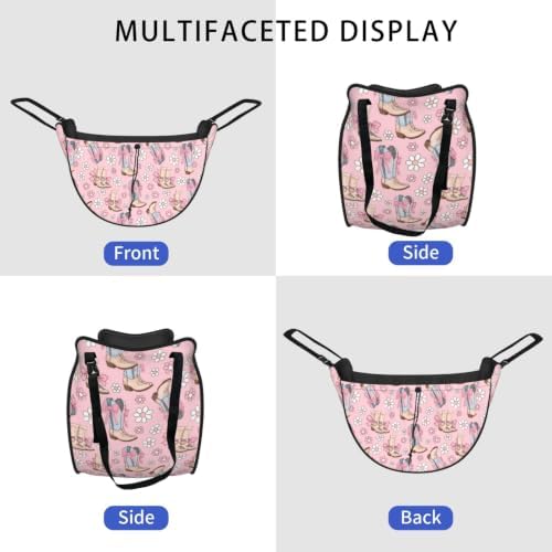 Cowboy Boots Floral Car Seat Organizer Backseat Storage Bag, Large Waterproof Vehicle Organizer With Adjustable Straps For Gear Essentials, Fits Most Cars