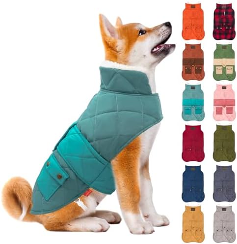 KYEESE Waterproof & Windproof Dog Coat for Small Medium Dogs Puffer Jacket