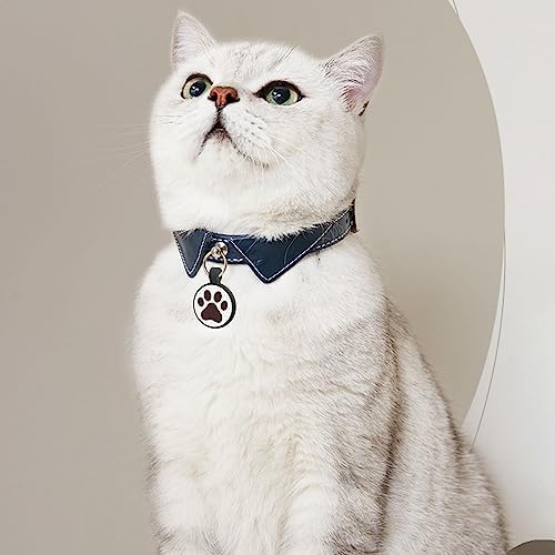 QR Code Cat Tag, Modifiable Pet Online Profile, Multiple Emergency Contact, Scannable QR Code, Instant Location Email Alert (Small Breeds - 1", Black & Rose & Purple)