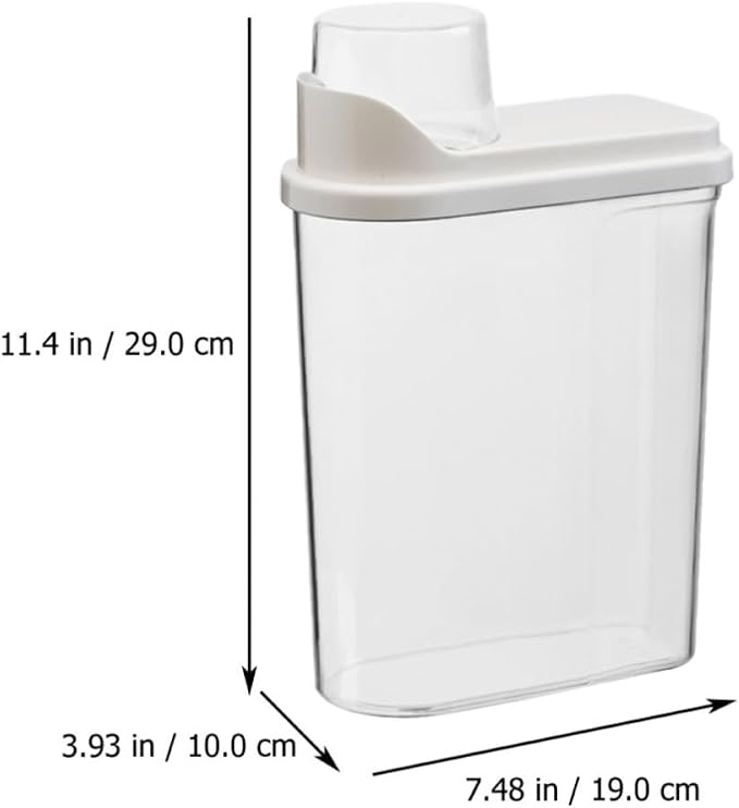 Pet Food Storage Container Snack Tank Food Storage Bin with Double-layer Sealing and Duckbill Dumping Spout, White Abs and Silicone for Freshness