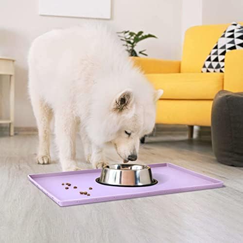 Silicone Dog Food Mat Waterproof Pet Feeding Tray for Small Medium Dogs
