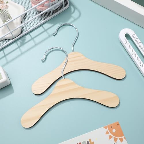 10pcs Wooden Pet Clothes Rack Dog Apparel Hangers for Home Use Easy to Store Non-Slip Design for Hanging Dog and Cat Clothing Great for Pet Owners