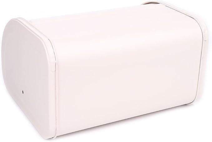 KL X458 Cream Metal Bread Box/Bin Storage Container for Kitchen Countertop | Save bread for long-lasting freshness and cream colored design decorate your kitchen