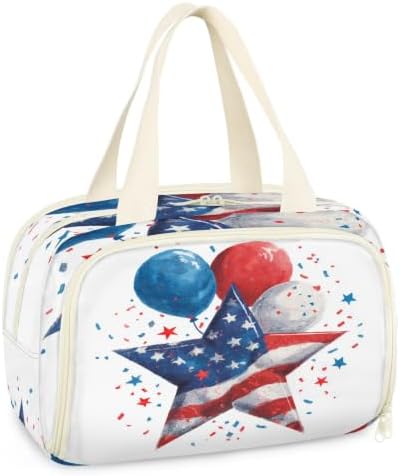 4th of July Travel Toiletry Bag for Women